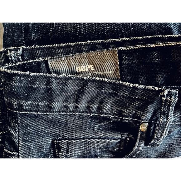 HOPE Ringstrand Soderberg Stockholm Sweden Jeans Womens 27 Waxed Y2K Grunge Punk - Picture 6 of 15